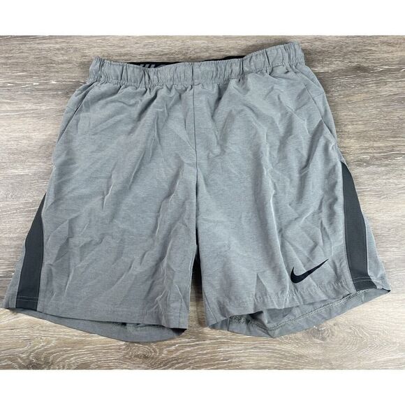 Nike Flex 2.0 Training Shorts Men L Gray 8" Gym Stretch CJ1968-010 - Picture 1 of 6